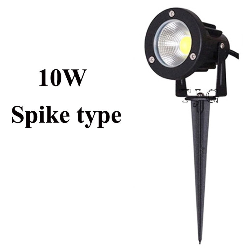 LED COB Illuminazione da giardino 3W 5W 10W Outdoor Spike Prato Lampada Illuminazione impermeabile Led Faretti da giardino con luce AC110V 220V DC12V