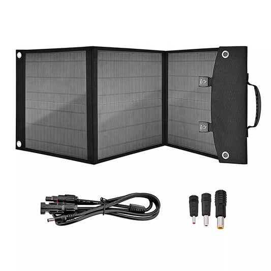 50W Portable Solar Panel - 18v DC USB home camping power bank foldable solar panels | Best Solar