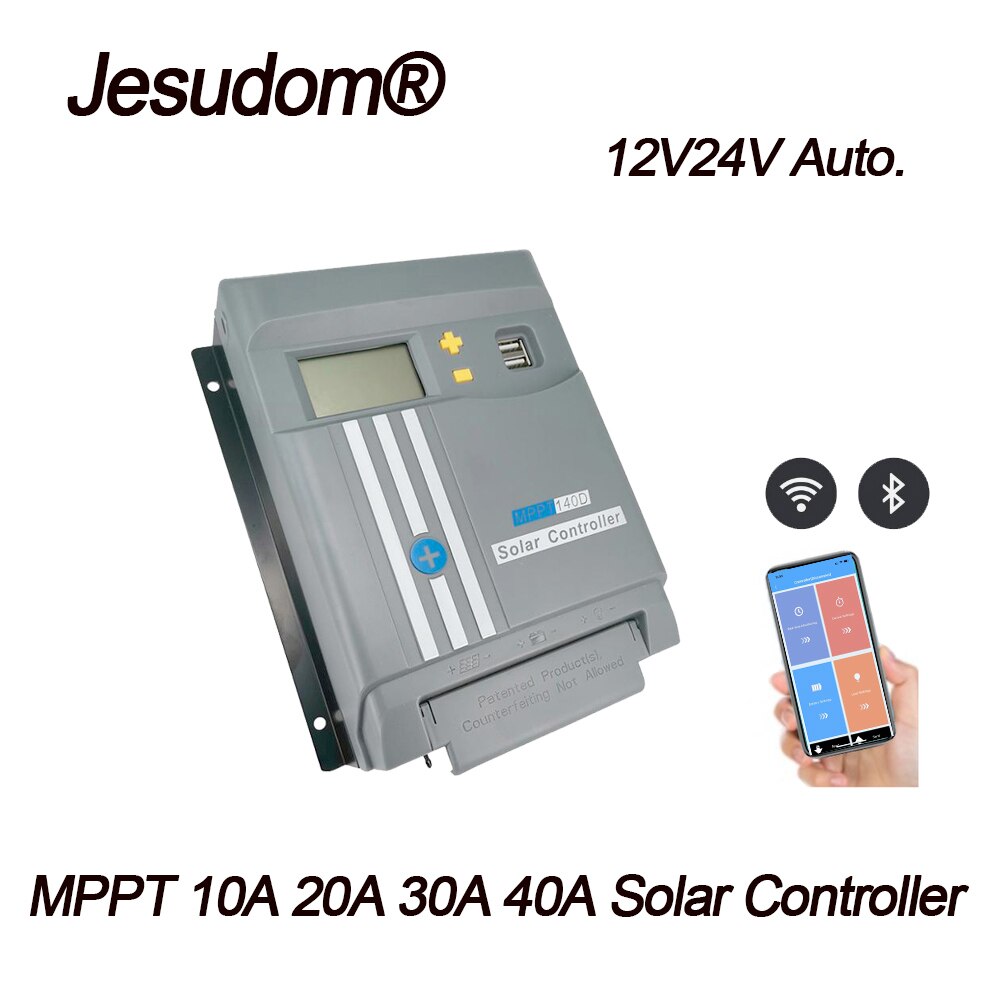 MPPT controlador solar Lithium LifePo4 10A 20A 30A 40A carga para painéis solares