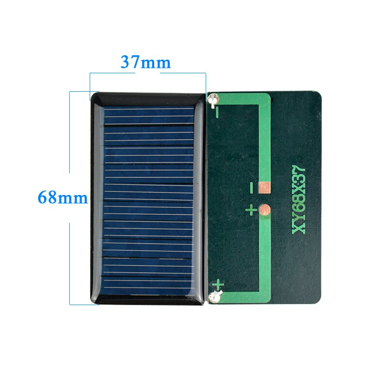 SUNYIMA 10PC 5.5V 50mA Solar Panel Polycrystalline 68*37MM Mini Sunpower Solar System DIY for Battery Cell Phone Charger