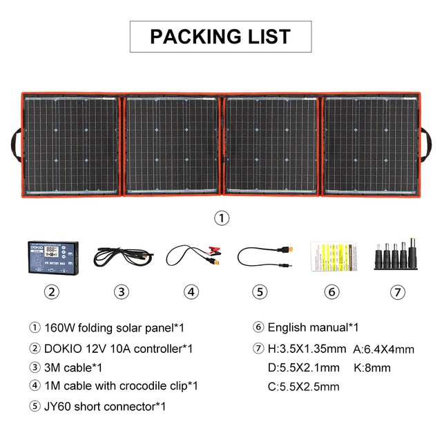 PACKING LIST E 16OW folding solar panel*1 English