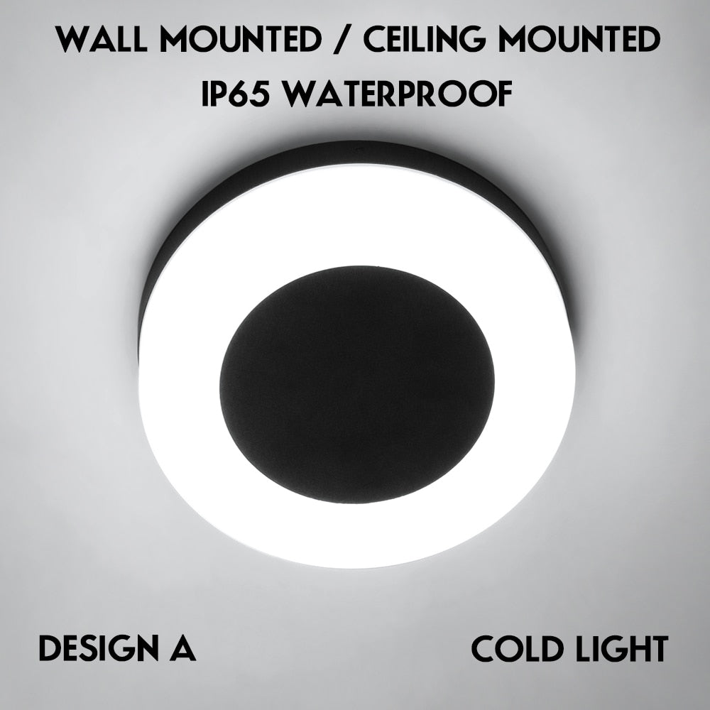 Luz Led para porche de aluminio Ip65, luz de pared para exteriores, balcón, candelabro Exterior, lámpara de pared para exteriores montada en techo/pared, Sensor de movimiento