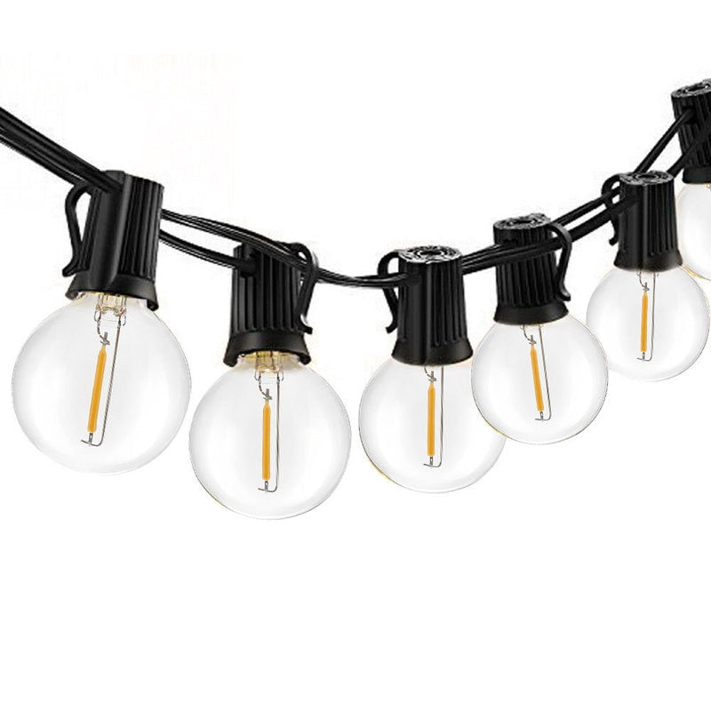 LED G40 Solar Garland LED Filament String Light Waterproof Indoor Outdoor for Garden Christmas Holiday Wedding Lights String