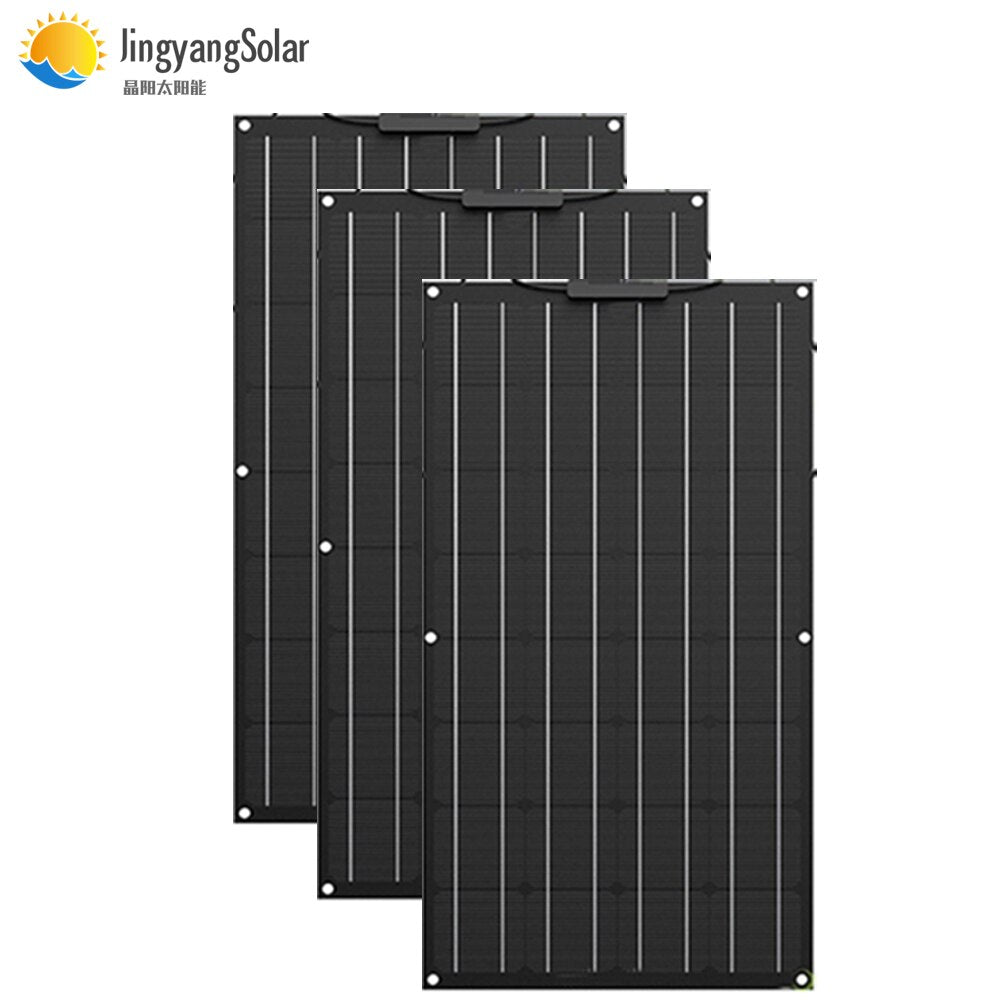 High quality 300W etfe Flexible Solar Panel equal 3PCS of 100W panel solar Monocrystalline Solar Cell 12v solar battery charger