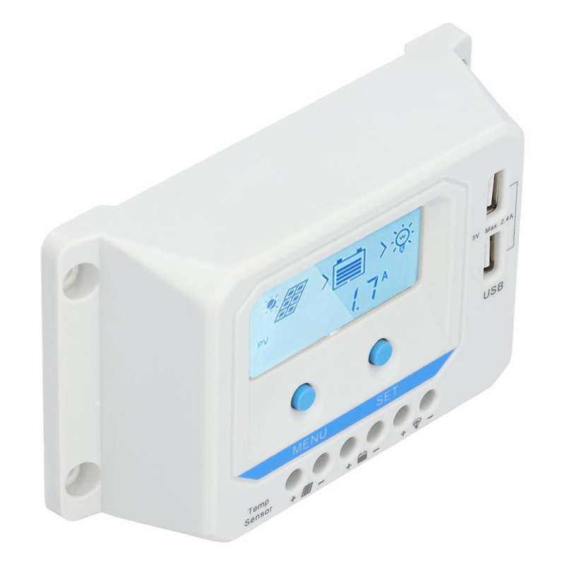 Regolatore di carica solare DC 12V 24V con display LCD Carica PWM a 3 livelli Protezione di ricarica solare per semafori