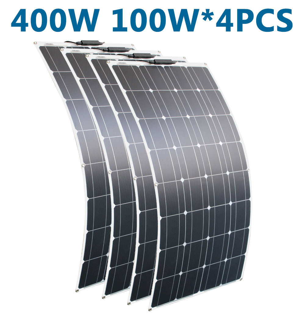 DGSUNLIGHT 100w 200w 12v portable Solar Panel Flexible 16V 800W plate CELLS Monocrystalline silicon