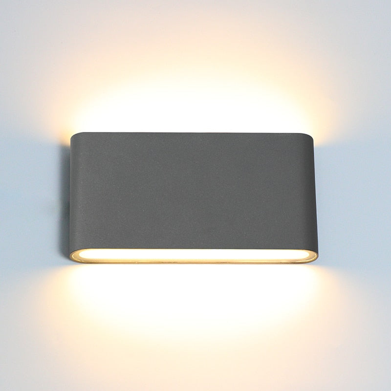Lampada da parete esterna impermeabile IP65 6W / 12W Lampada da parete a LED Decorazione per interni Illuminazione Camera da letto Corridoio Portico Lampada da giardino Alluminio