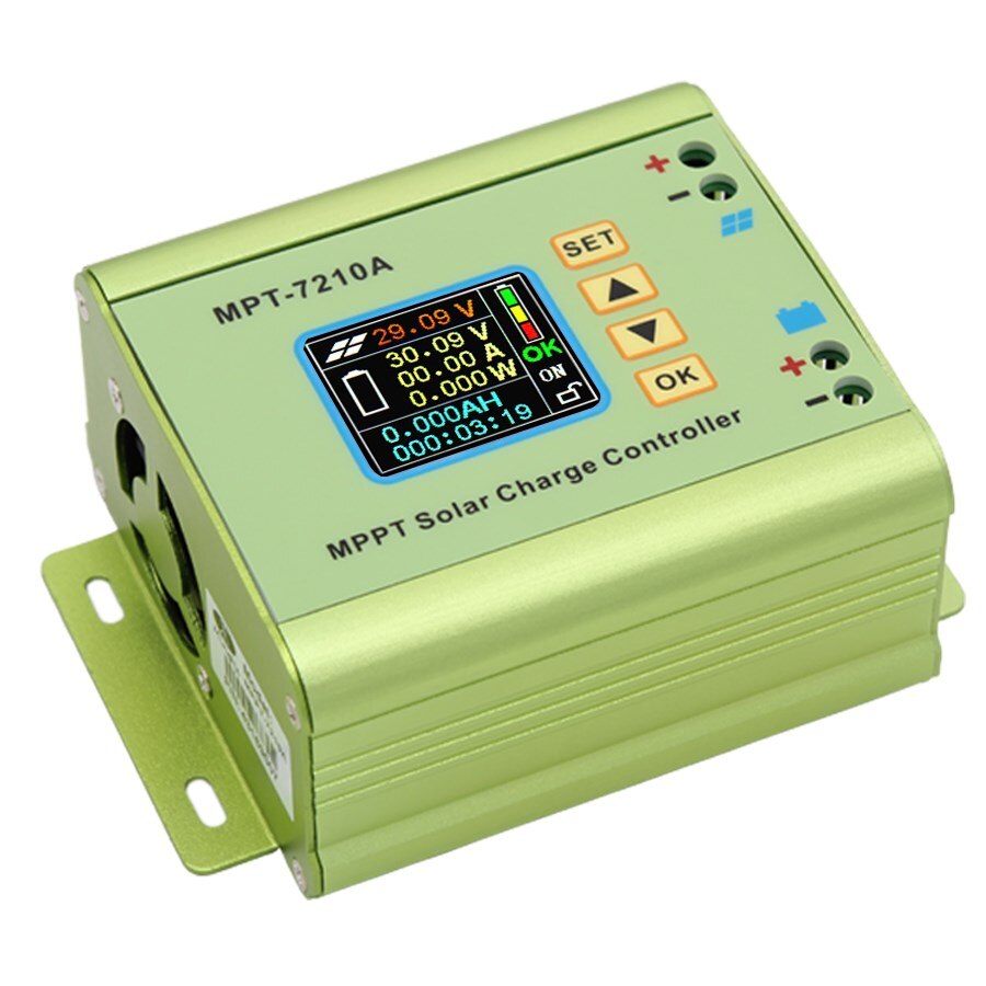 JUNTEK MPT-7210A mppt controller solar battery charger panel digital control boost voltage module charge 24V/36V/48V/60V/72V