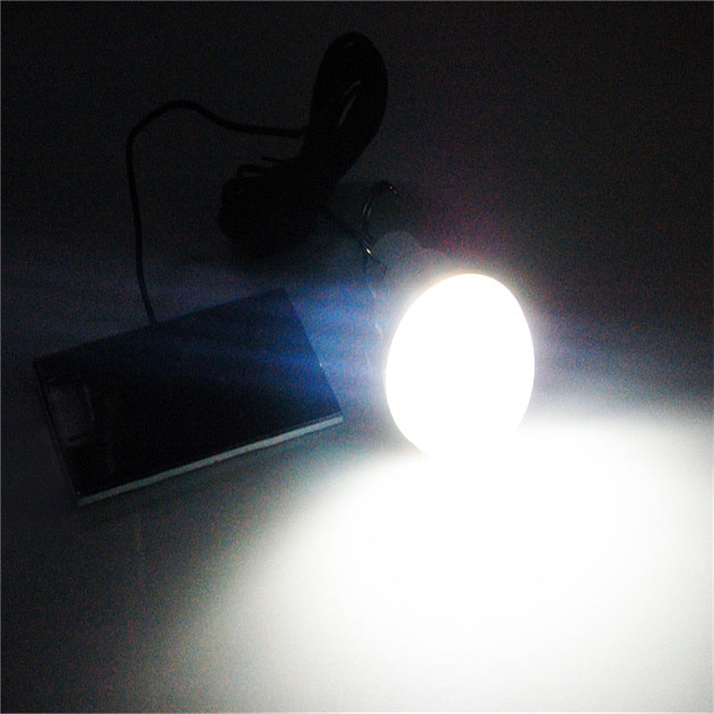 Lampada ad energia solare Lampadina a led portatile Pannello a energia solare Illuminazione a led per tenda da campeggio Luci di emergenza per la pesca notturna Flash