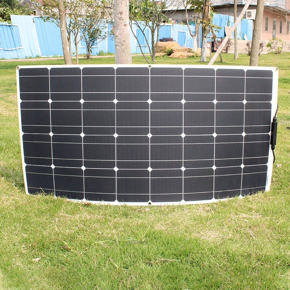 300w solar panel kit 200w 100w 12V 24V monocrystalline flexible solar panels for solar battery charger cell home system kits