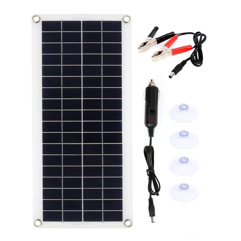 50W Solar Panel Dual USB Output Solar Cells Solar Panel 10/20/30A /40A/50A/60A Controller for Car Yacht 12V Battery Boat Charger