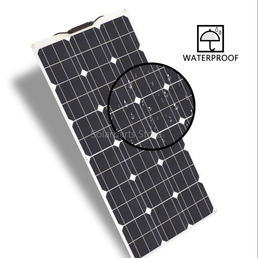 100w 200w 300w 400w Flexible Solar Panel High Efficiency 23% PWM Controller for RV/Boat/Car/Home 12V/24V Battery Charger