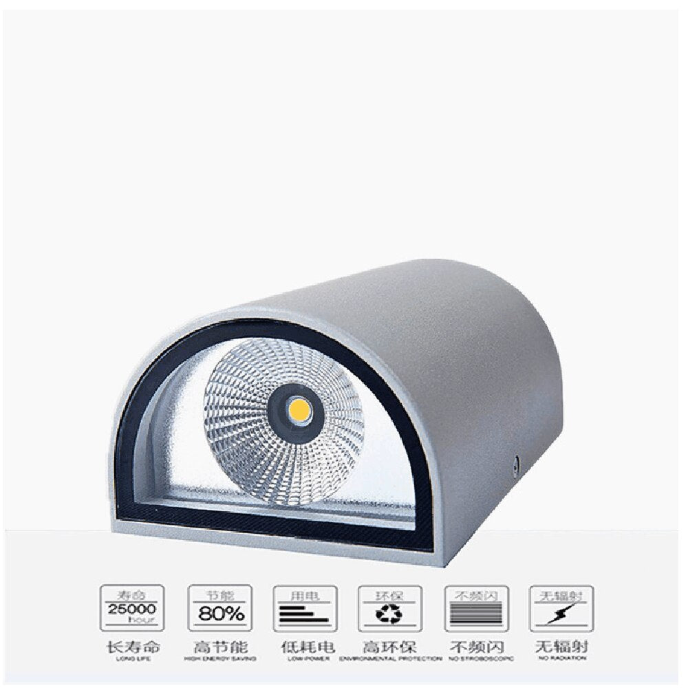 SANDIY Applique Murale Extérieure Étanche Veilleuse 10W / 6W 2Têtes Porche Lampes Applique Extérieure pour Cour Balcon Jardin Allée 110V / 220V