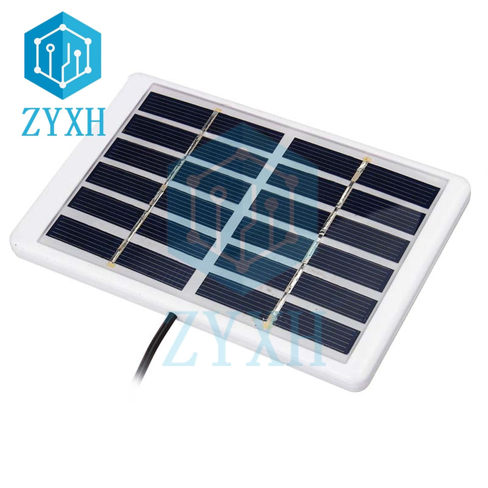 1.2W 6V Solar Panel 5521 DC Port Portable Polycrystalline Silicon Solar Charger Plate Phone Battery Power Bank Charging