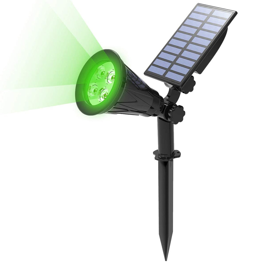 T-SUN 1/2/4 Confezioni Luci solari a Led verdi Faretto solare Impermeabile Lampada da parete solare Lampada solare da giardino Lampada solare Outdoot