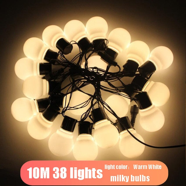 Led Fairy String Lights for Party Holiday Garden Garland Christmas Decorations Home Outdoor Globe Festoon Bulb Light Wedding