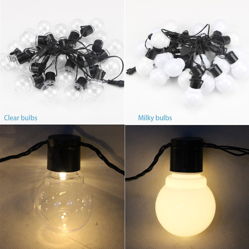 Led Fairy String Lights for Party Holiday Garden Garland Christmas Decorations Home Outdoor Globe Festoon Bulb Light Wedding