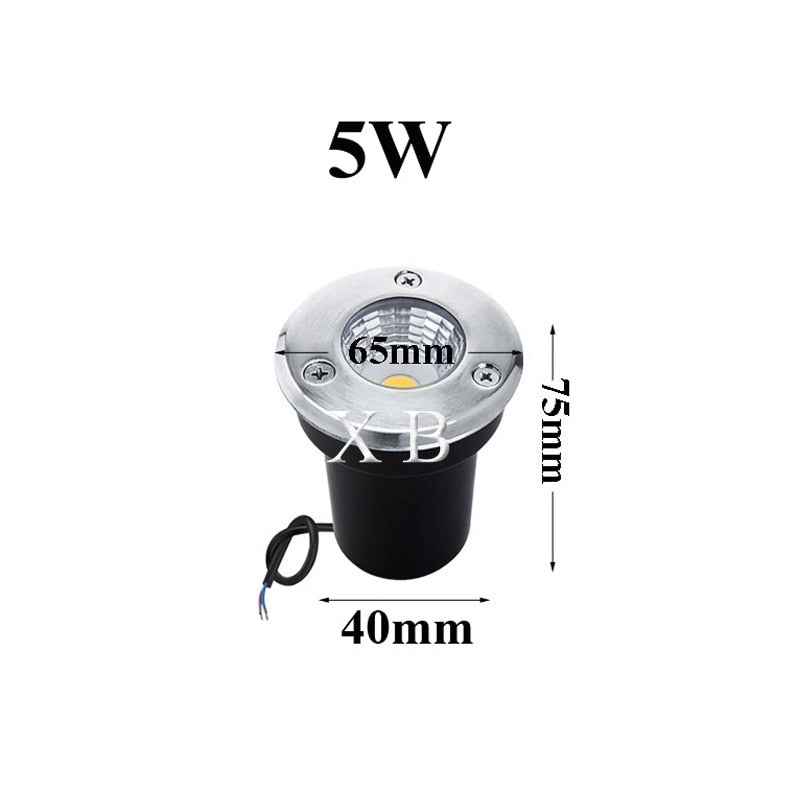 Waterproof led light garden underground 3W 5W 10W 15W IP68 Outdoor Buried Garden Path Spot Recessed Inground Lighting 220V DC12V