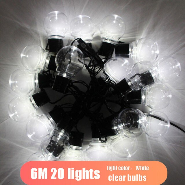 Led Fairy String Lights for Party Holiday Garden Garland Christmas Decorations Home Outdoor Globe Festoon Bulb Light Wedding