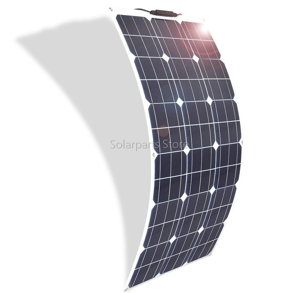 100w 200w 300w 400w Flexible Solar Panel High Efficiency 23% PWM Controller for RV/Boat/Car/Home 12V/24V Battery Charger