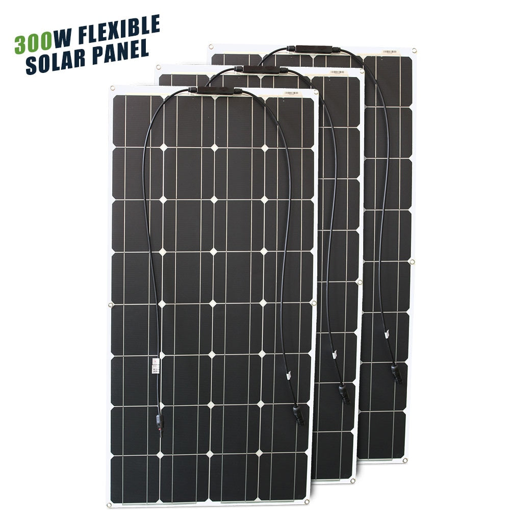 12V Flexible Solar Panel 600W 100W 200W 300W 400W 500W Bendable Waterproof Monocrystalline Best Solar Panel China for RV Boat