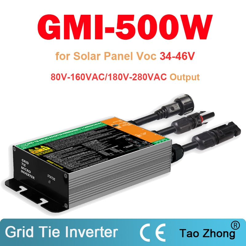 Micro-onduleur solaire MPPT 300W 350W 500W 600W 700W DC18V-50V à AC110V-230V 50HZ/60HZ onduleur solaire PV étanche