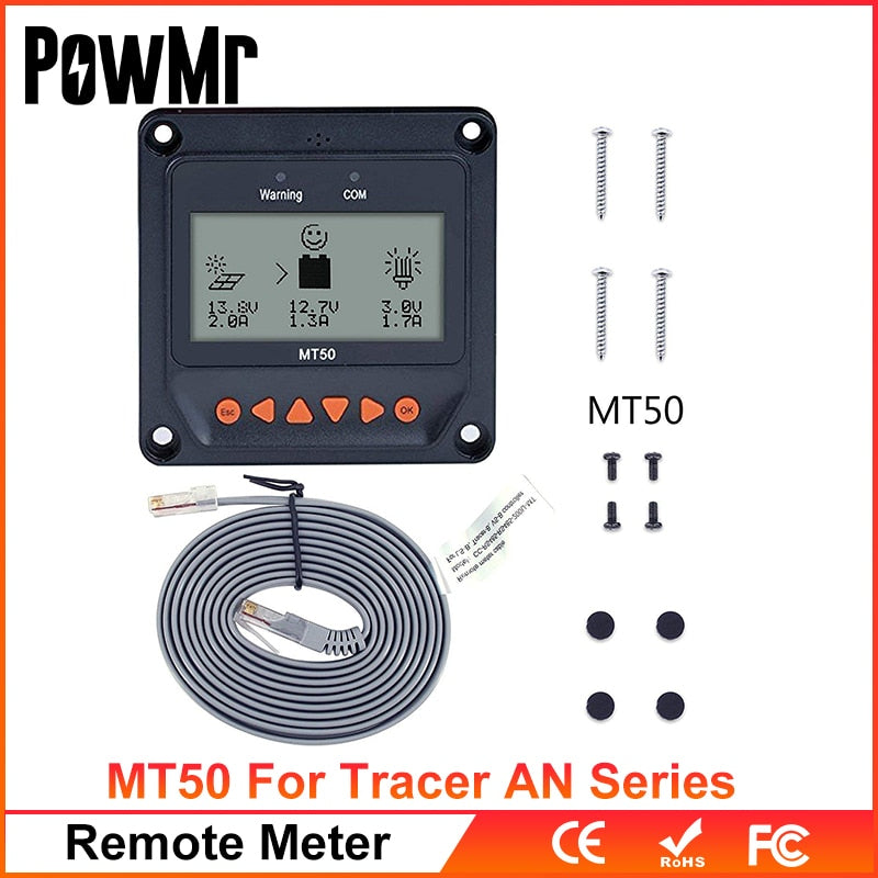 EPever MT50 Remote Display for Tracer-AN Remote Meter MT-50 For EPever MPPT Solar Charge Controller With LCD Real-time Display