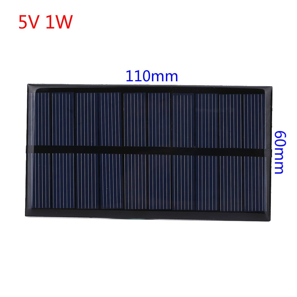 Hot Outdoors Portable 0.125W/1W 5V Mini Solar Panel Charger Polycrystalline DIY Battery Cells Charger Module for Phones