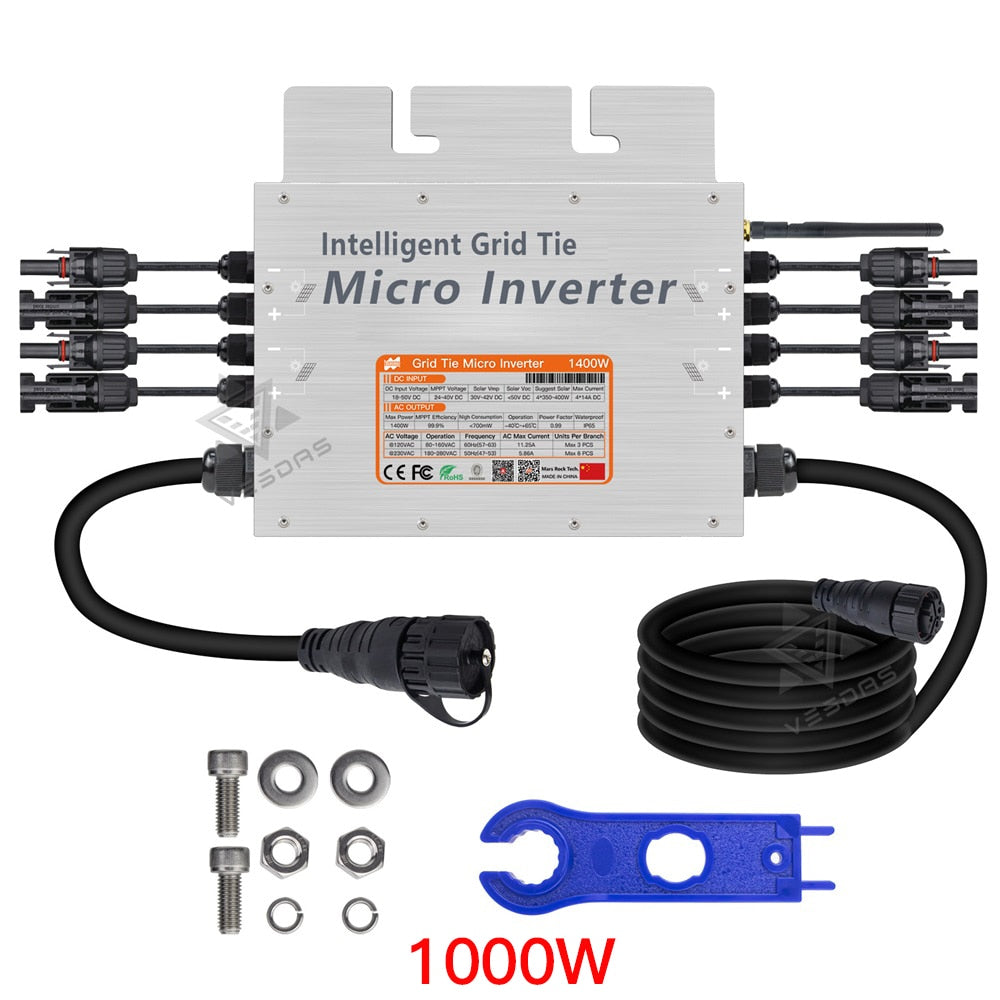 Intelligent Grid Tie Micro Inverter 1400W uo