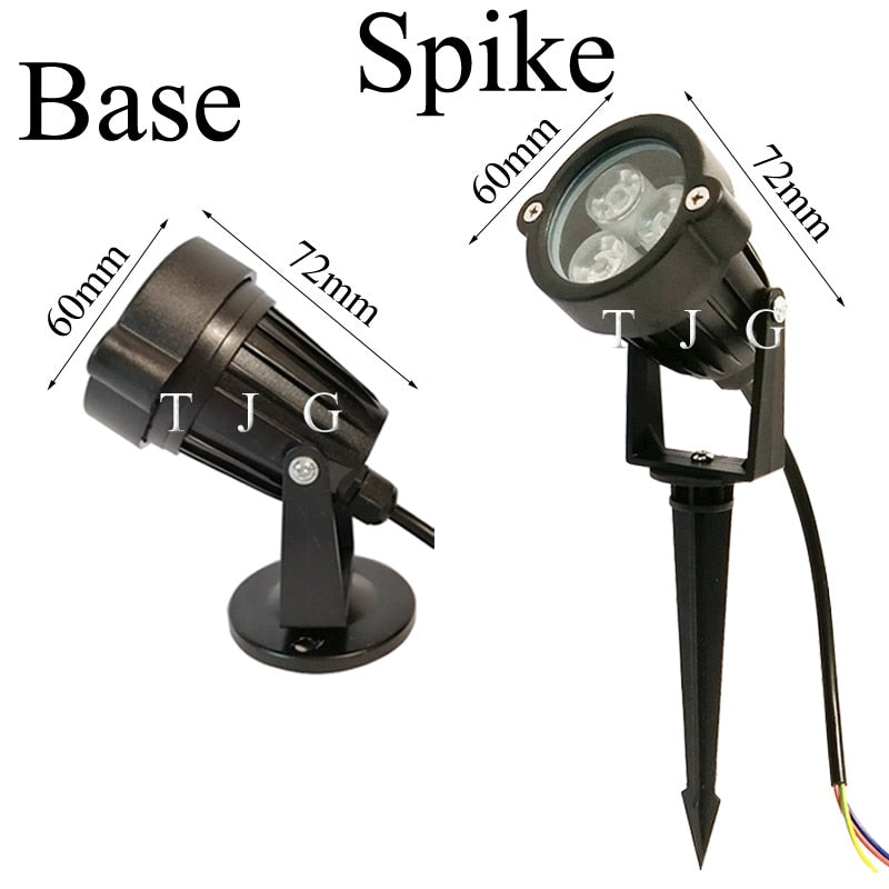 4PACK New Style COB Garden Lawn Lamp AC220V 110V DC12V Outdoor LED Spike Light 3W 9W Path Landscape Waterproof Spot Bulbs