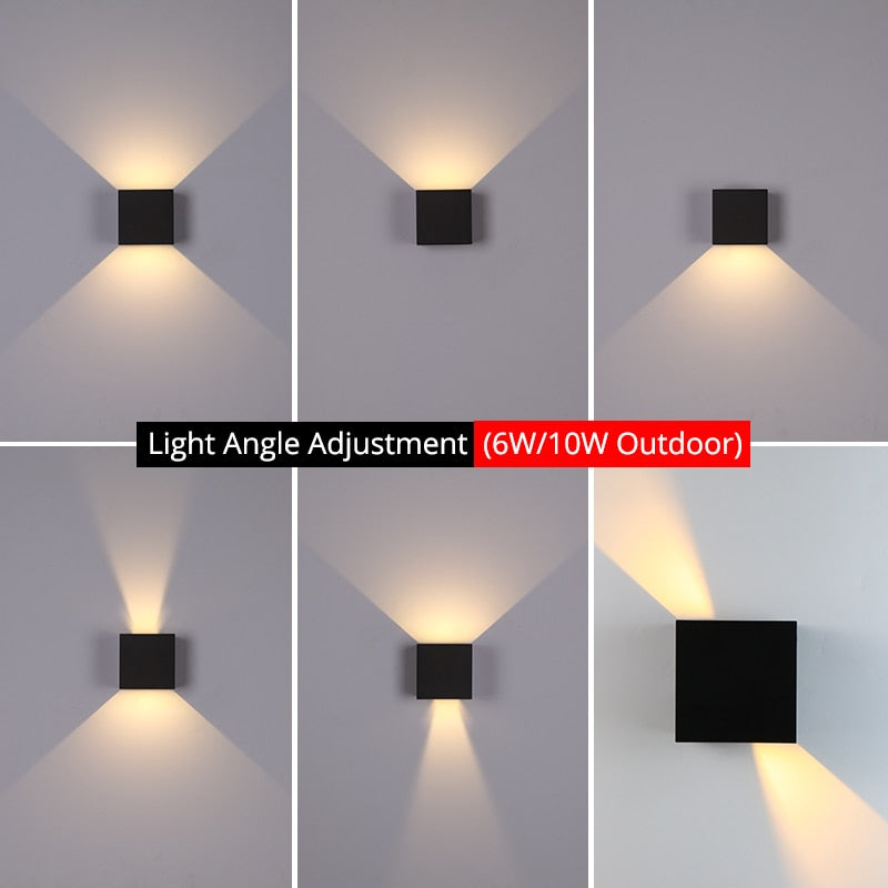 6W/10W LED Wall Light, Light Angle Adjustment (6WIIOW Outdoor)