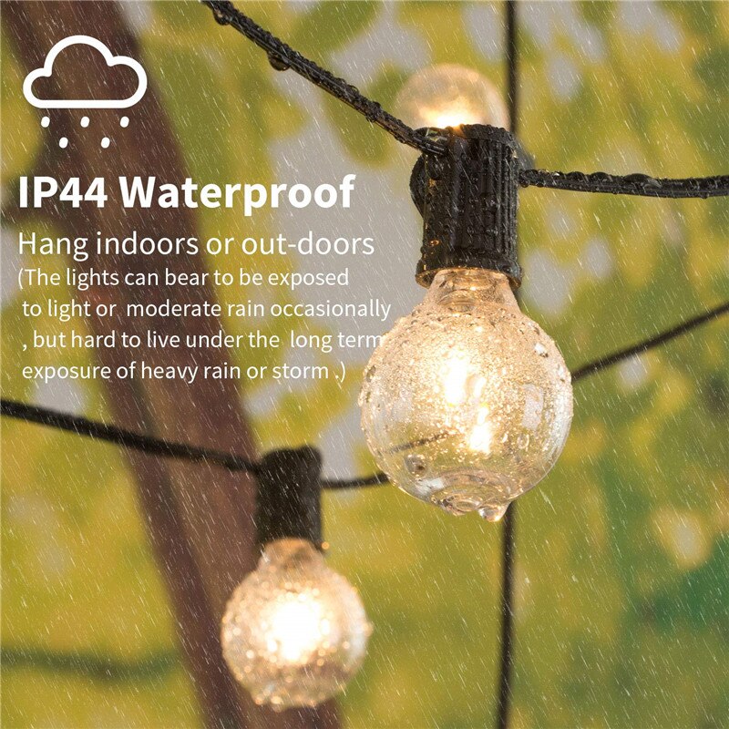 IP44 Waterproof Hang indoors or out-doors .
