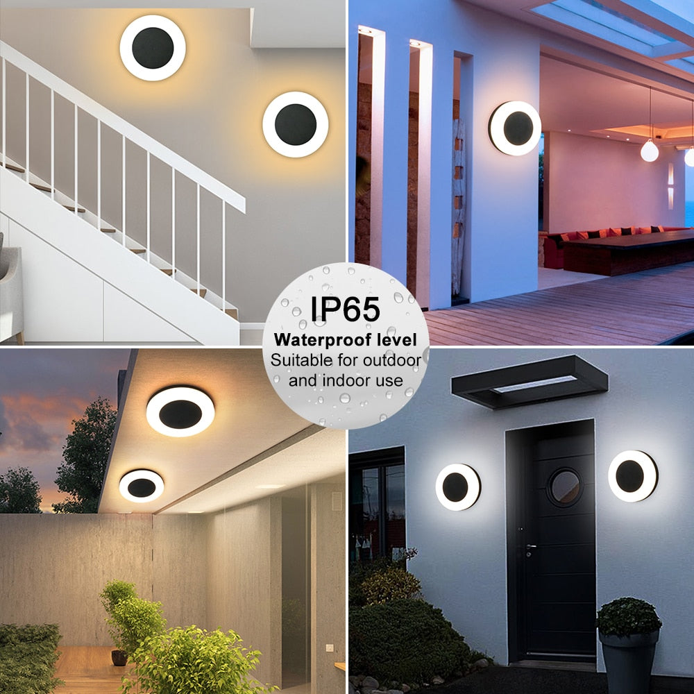 Luz Led para porche de aluminio Ip65, luz de pared para exteriores, balcón, candelabro Exterior, lámpara de pared para exteriores montada en techo/pared, Sensor de movimiento