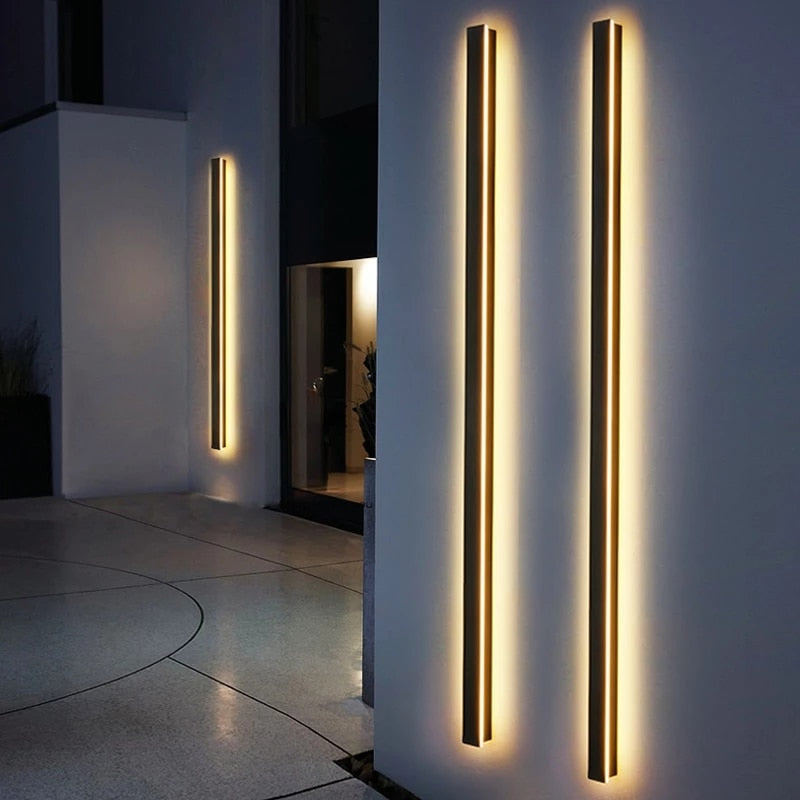 Lampada da parete lunga a LED impermeabile ip65 illuminazione esterna giardino casa di campagna balcone luce parete interna camera da letto luce soggiorno