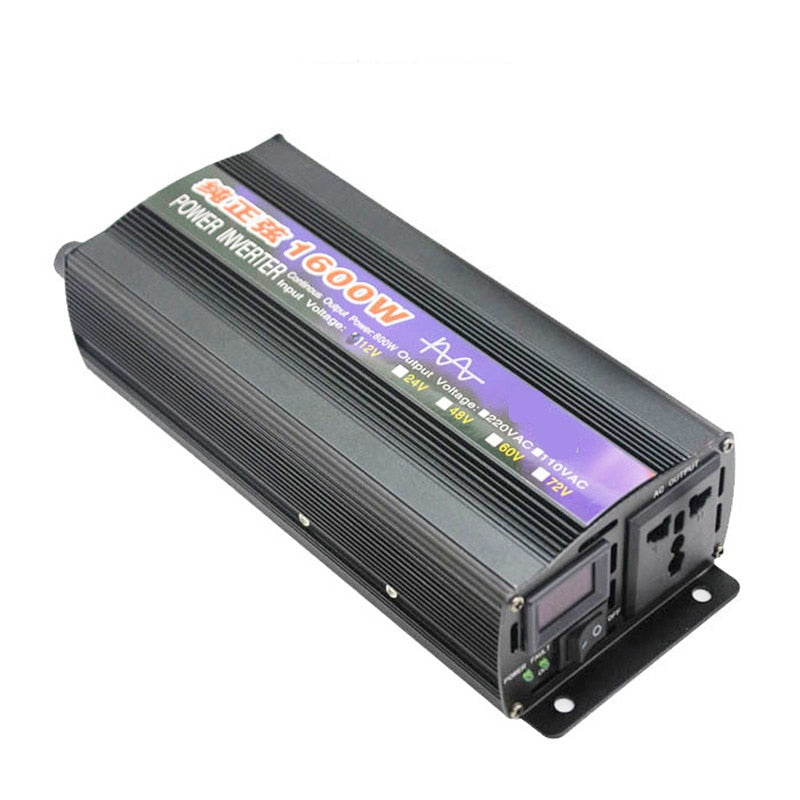 Inversor de onda sinusoidal pura DC 12V 24V 48V 60V a AC 220V 110V 60HZ coche hogar 1000W 1600W 2000W 3000W convertidor inversores solares