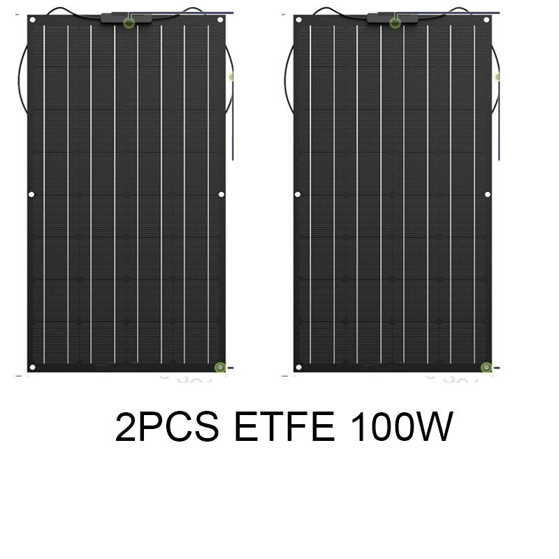 400W 300W 200W 100W Etfe Flexible Solar Panel 1000W Home System Kits PV Placa Solar Monocrystalline Cell 12V 24V Battery Charger