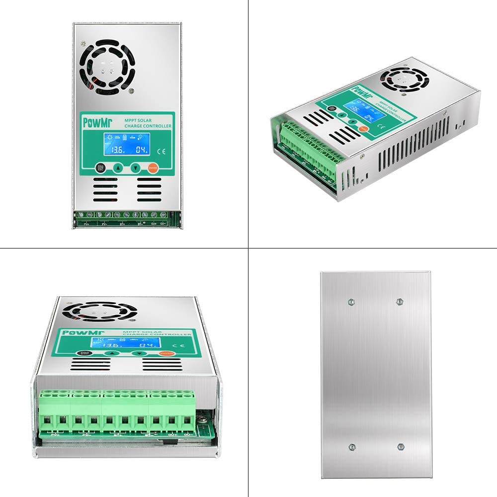 PowMr MPPT 60A Solar Charge Controller Solar Panel Regulator 12V 24V 36V 48V Auto Max PV 190VDC For Lead Acid Lithium Battery