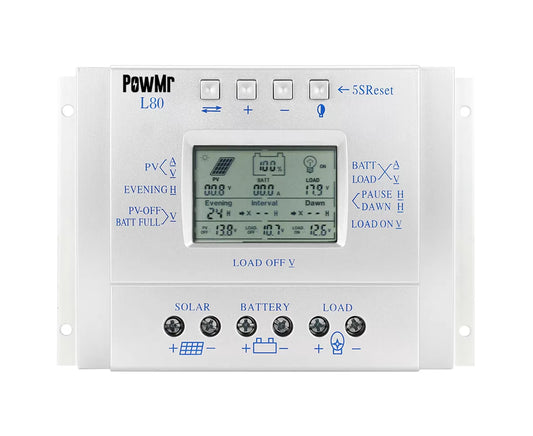 L80 - PowMr 80A PWM Solar Charge Controller