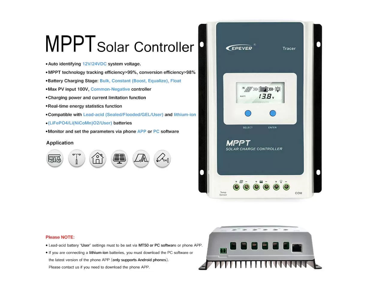 Tracer1210AN - EPever 10A MPPT Solar Charge Controller