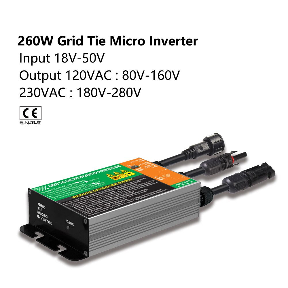 260W Grid Tie Micro Inverter Input 18V