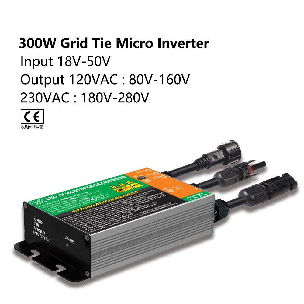 300W Grid Tie Micro Inverter Input 18V-50