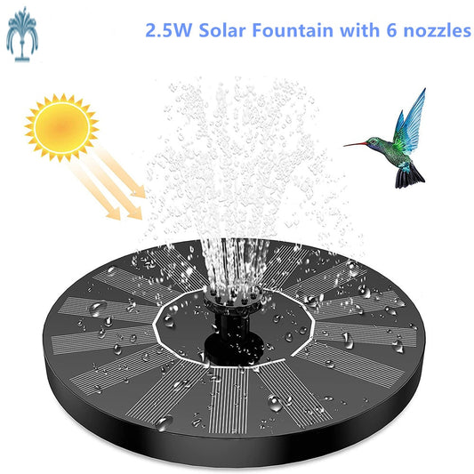 1.5W Solar Fountain Pump, Solar Fountain with 6 nozzles with