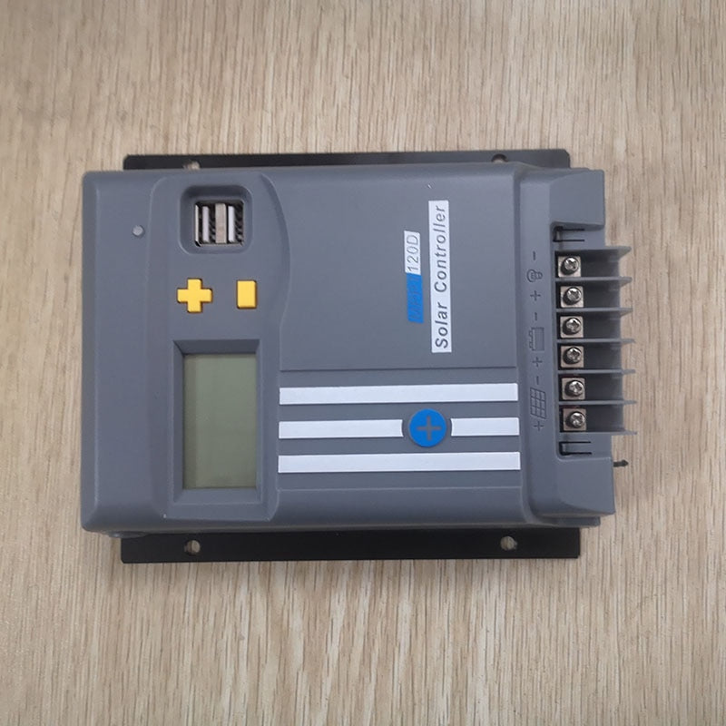Controlador de carga solar MPPT 20A 12V/24V Automático com WiFi Dispositivo Bluetooth Visor LCD Regulador de bateria Dual USB LifePo4
