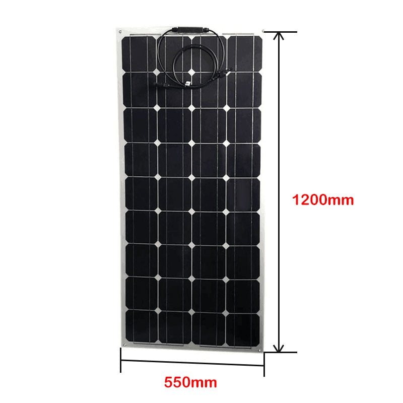 ETFE 300W Flexible Solar Panel Portable Solar Cell Energy Charger DIY Connector for Smartphone Charging Power System Car Camping