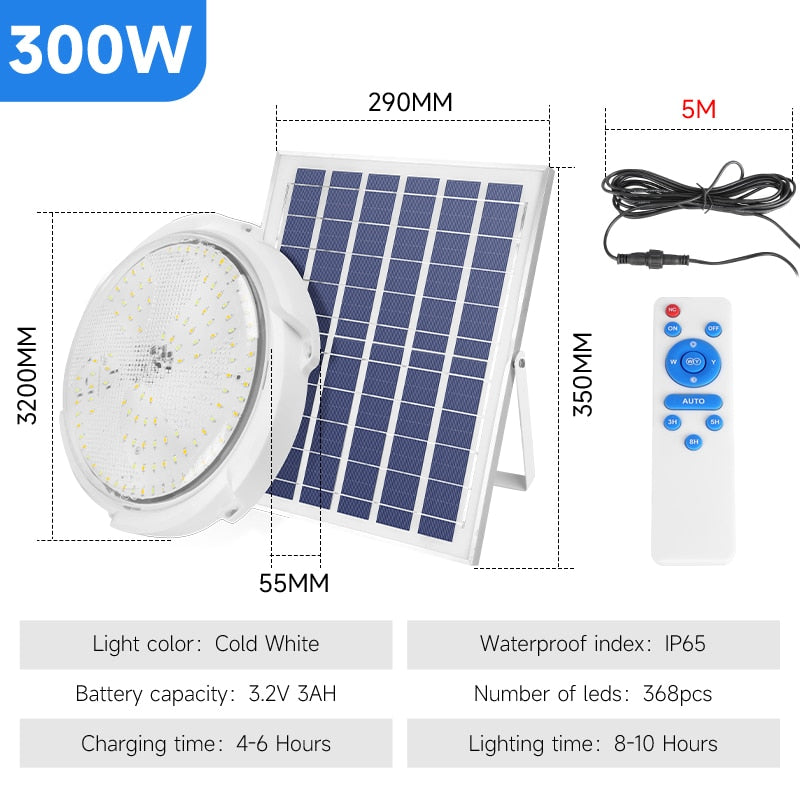Solar lights Indoor Home Top Ceiling House IP65 Waterproof Outdoor Veranda Solar Power Lamp LED Top Solar Energy Interior Light