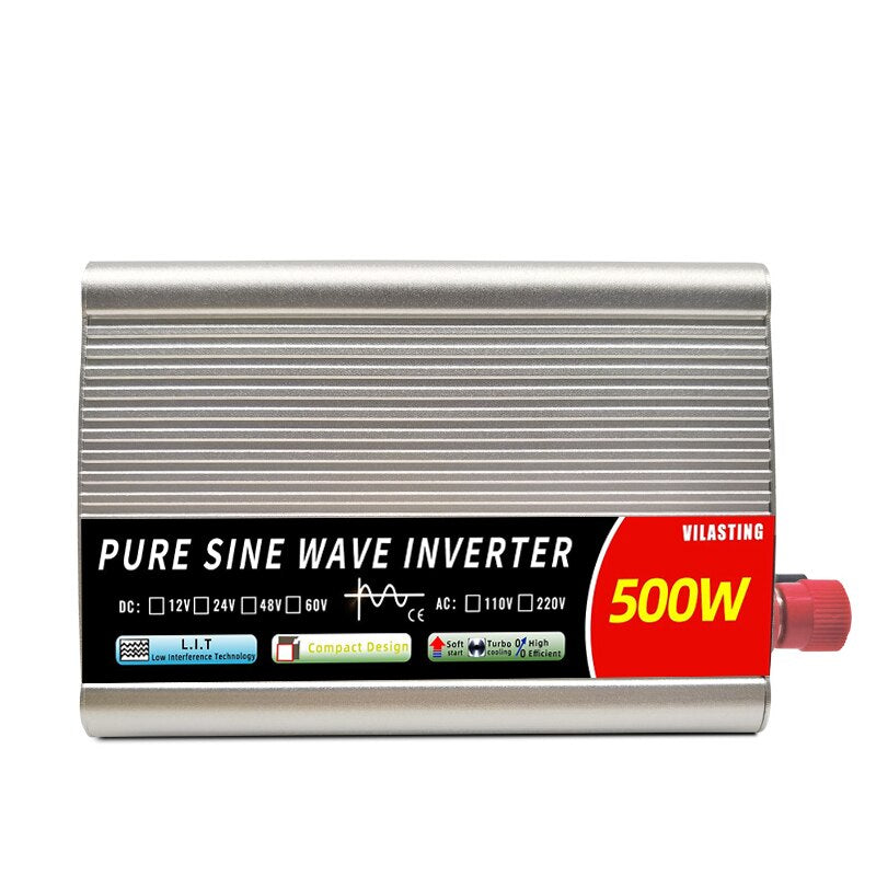 Micro inverter 12v/24v 110v/220v Pure Sine Wave 5000w 4000W 3000W 2000W DC To AC 50/60HZ Smart LCD Display Power boost converter