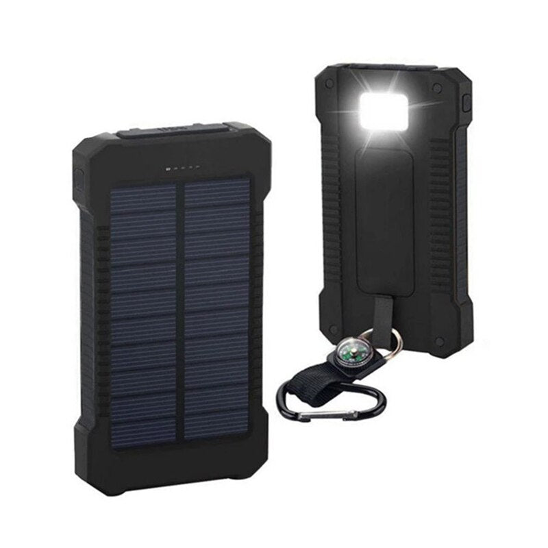 New Power Bank 100000mAh compass outdoor waterproof belt wireless charging super fast multifunctional power bank Solar panel