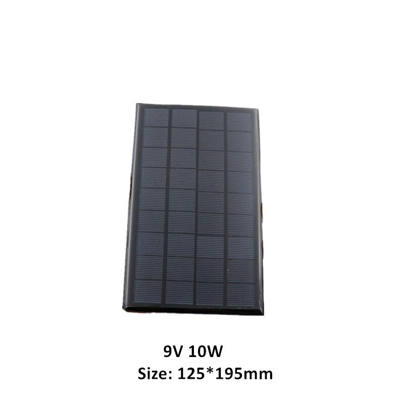 6V 9V 18V Mini Solar Panel 10W 20W 30W Portable Waterproof Solar Cell Solar System for Battery Cell Phone Chargers for Camping