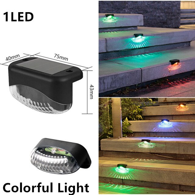 LED solaire escalier lumière étanche extérieur jardin lumières solaires terrasse garde-corps étape lumière paysage lampe accessoires de jardin