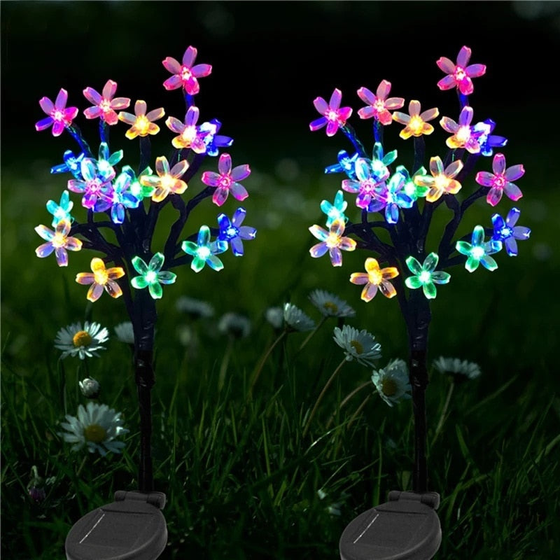 20LED Solar Lamp Solar Garlands Light Peach Flower Solar Lamp Power LED String Fairy Lights  Garden Christmas Decor for Outdoor